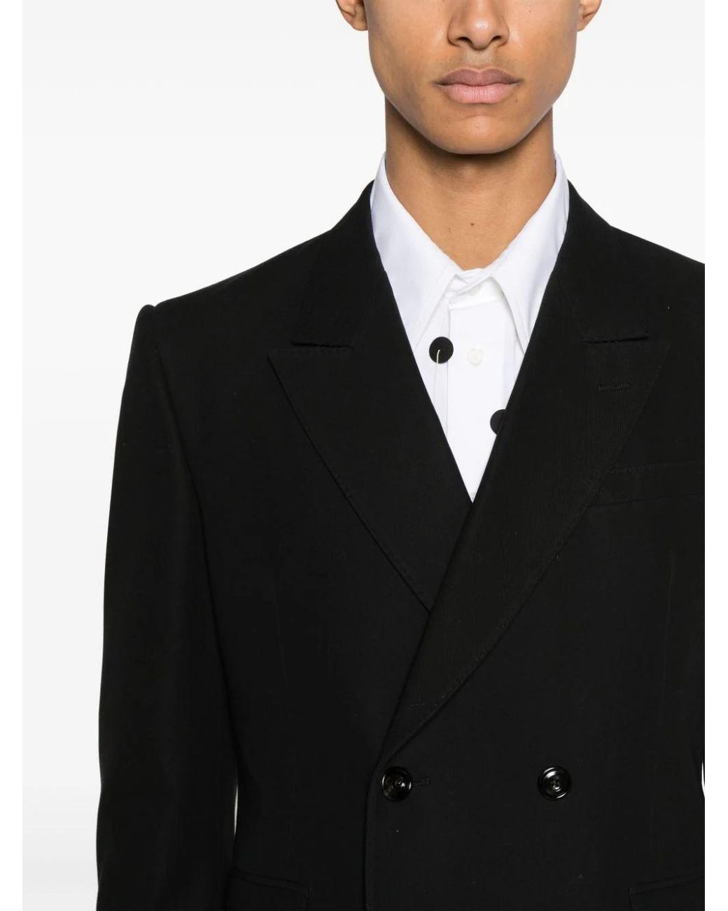 McQueen Black Double-Breasted Tailored Blazer for men