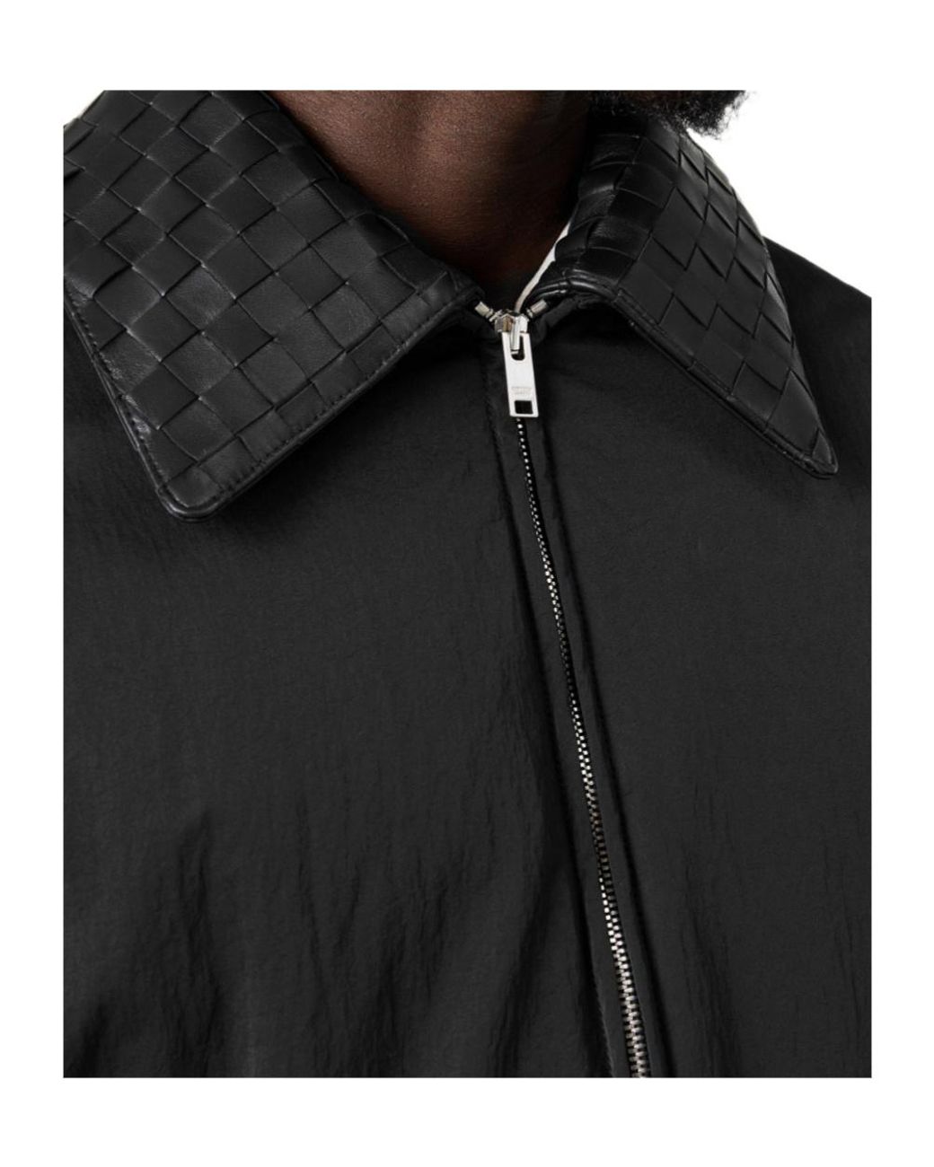 Bottega Veneta Black Tech Hip Length Long Sleeve Medium Puffer Jacket for men