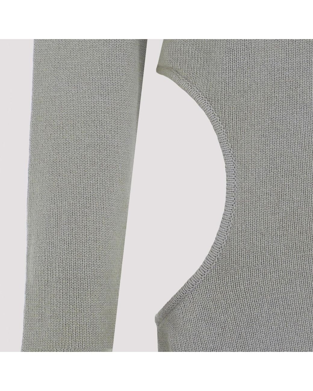 Moncler Gray Moncler Rick Owens Cut Out Knitted Jumper for men