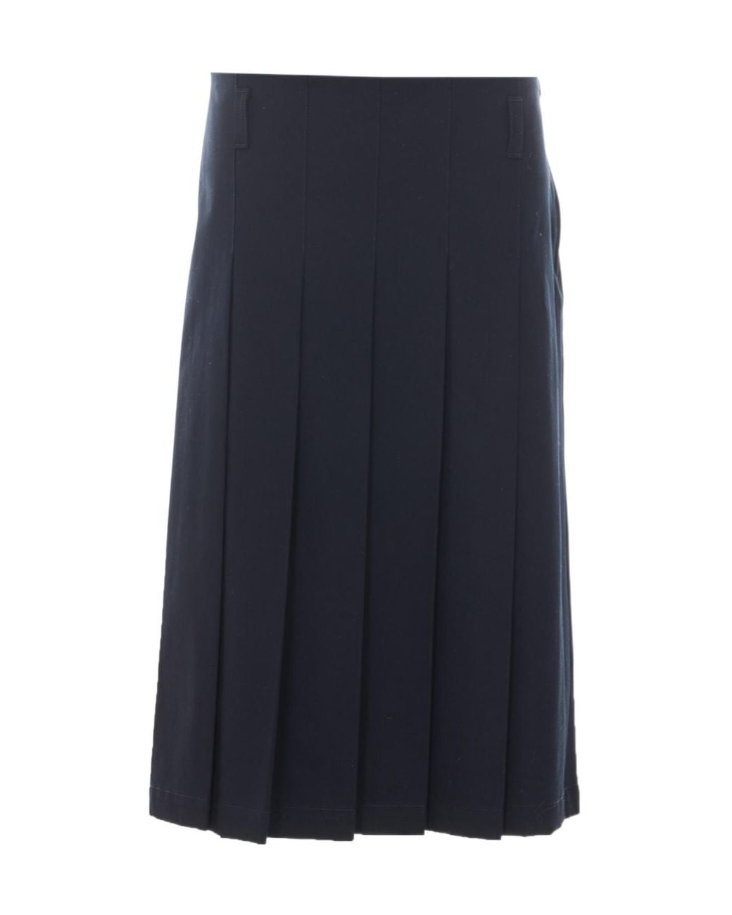 A.P.C. Blue Pleated Midi Skirt