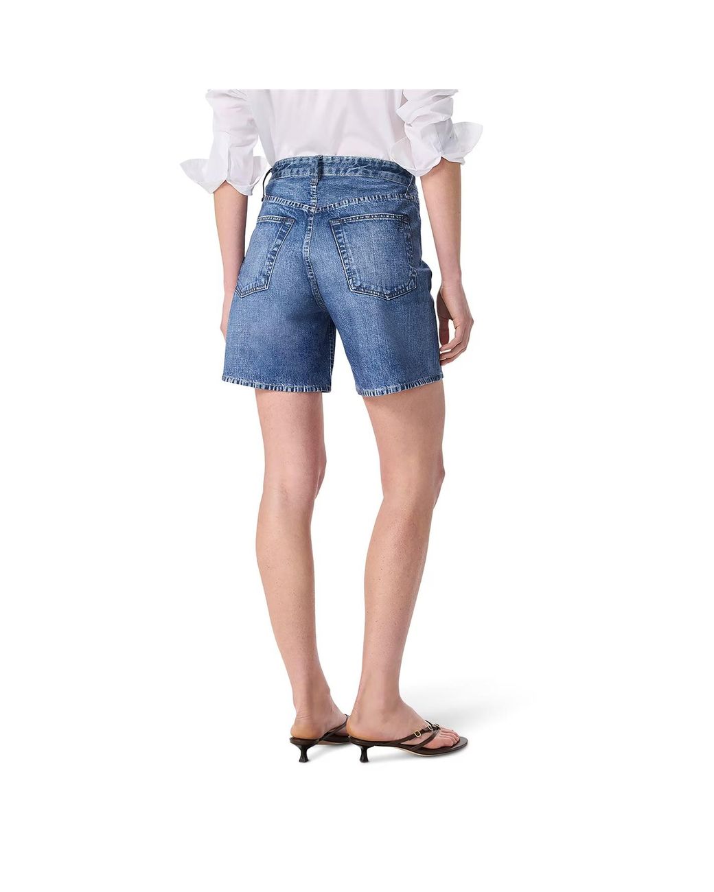 Rag & Bone Blue Denim Shorts With Belt Loops