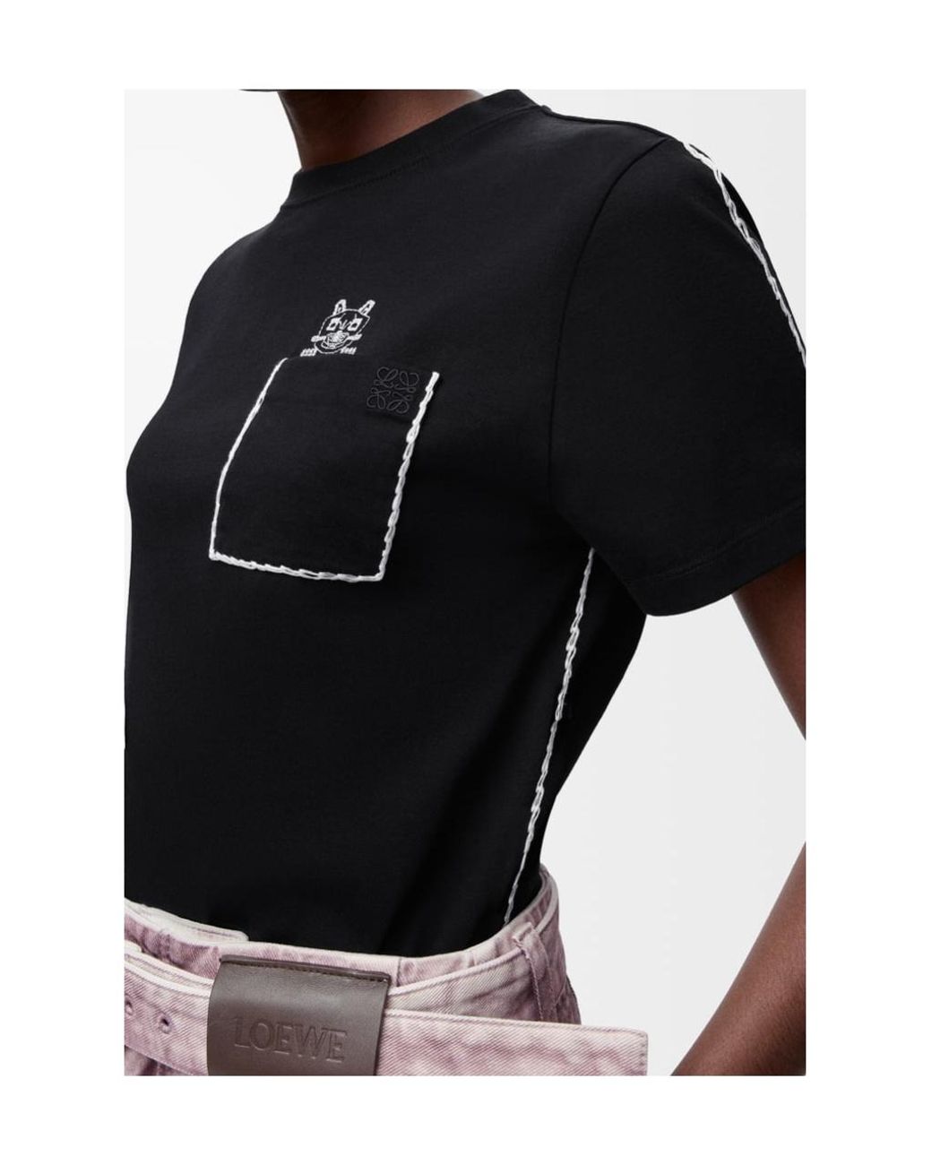 Loewe Black X Louis Wain Stretch-Cotton T-Shirt