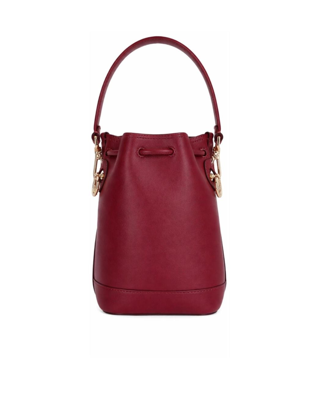 Fendi Red Mon Tresor Drawstring Mini Bucket Bag
