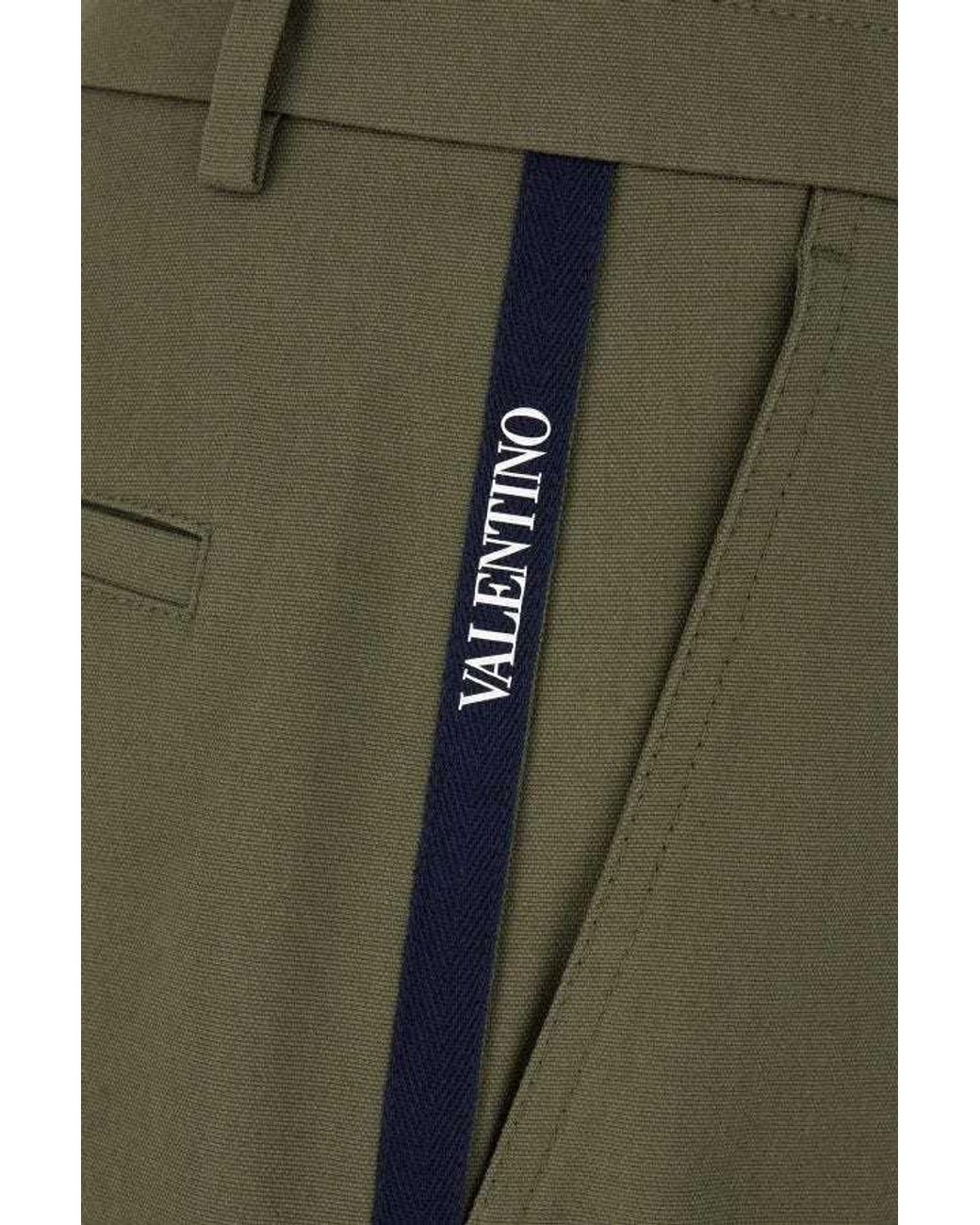 Valentino Green Side-Stripe Trousers for men