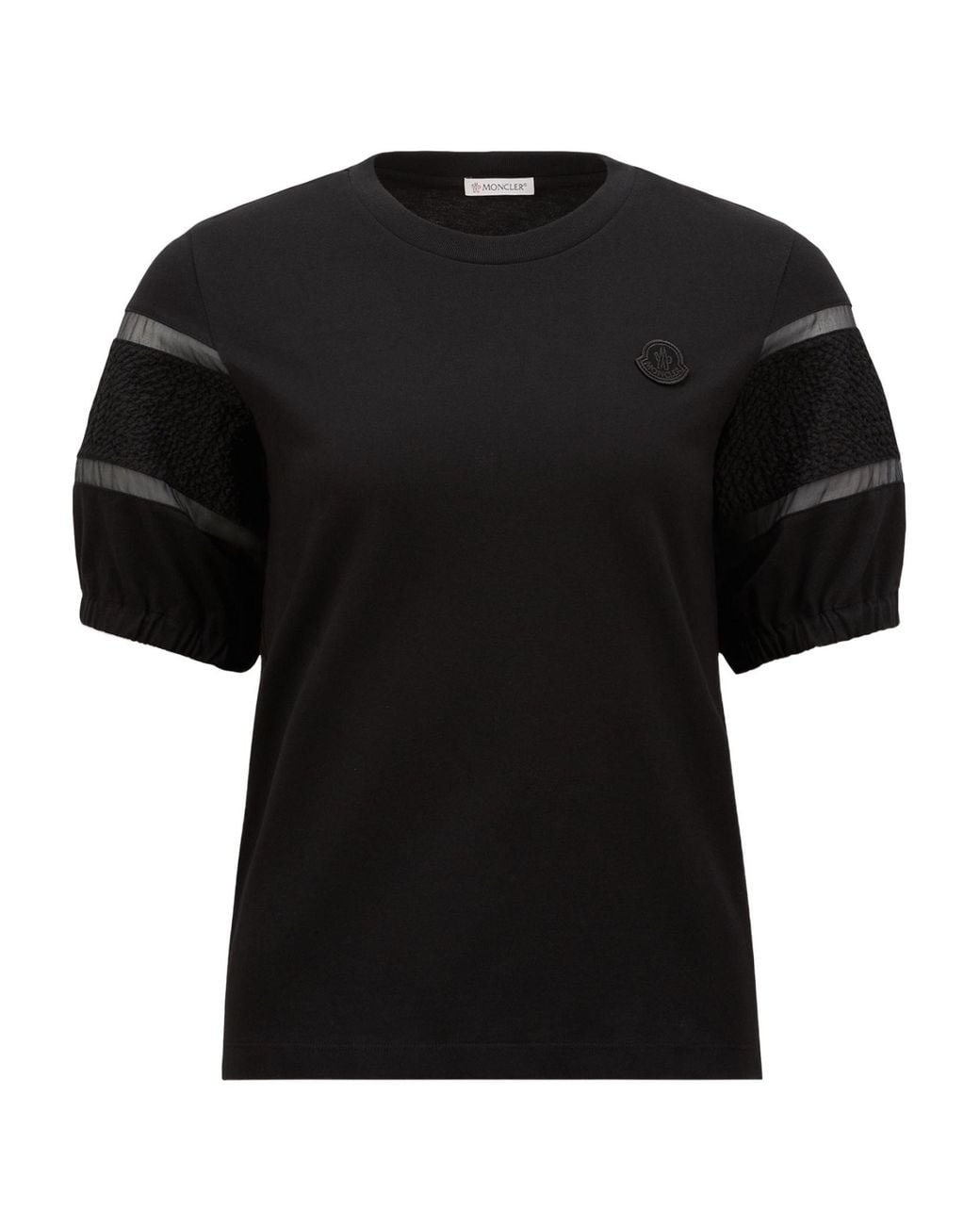 Moncler Black Puff Sleeved T-Shirt