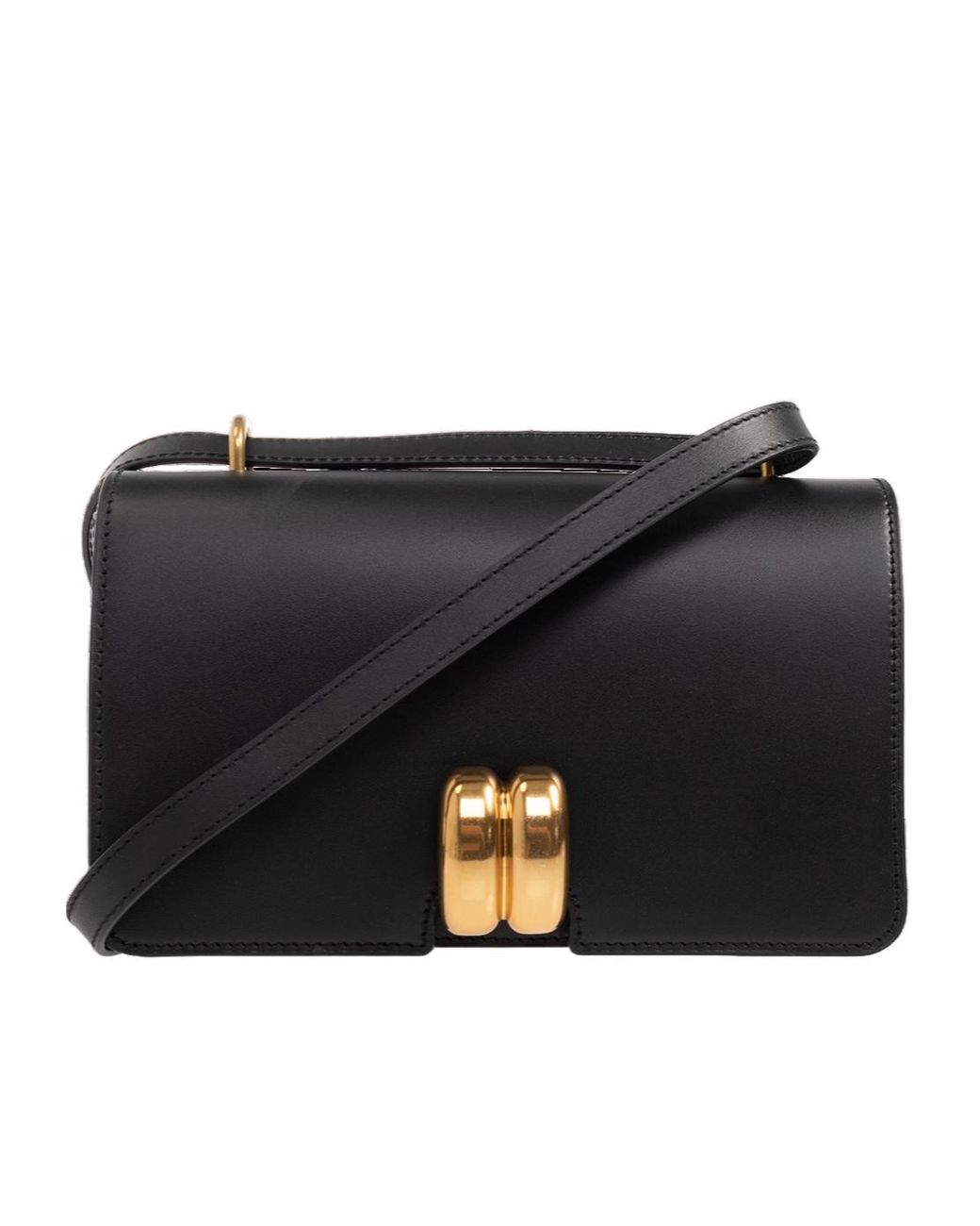 By Malene Birger Black Chic Buckle Crossbody Bag