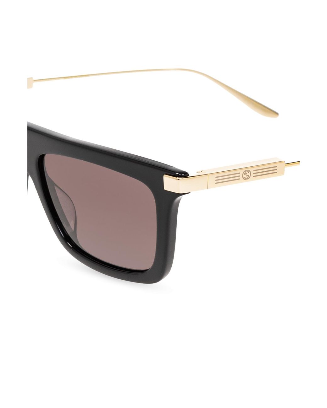 Gucci White Eyewear Rectangle Framed Sunglasses for men
