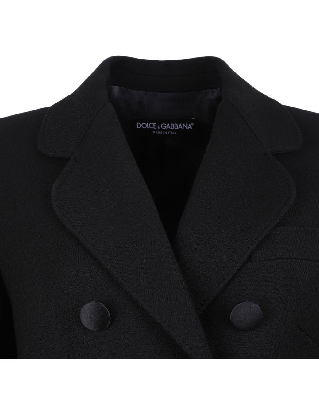Dolce & Gabbana Black Double-Breasted Coat