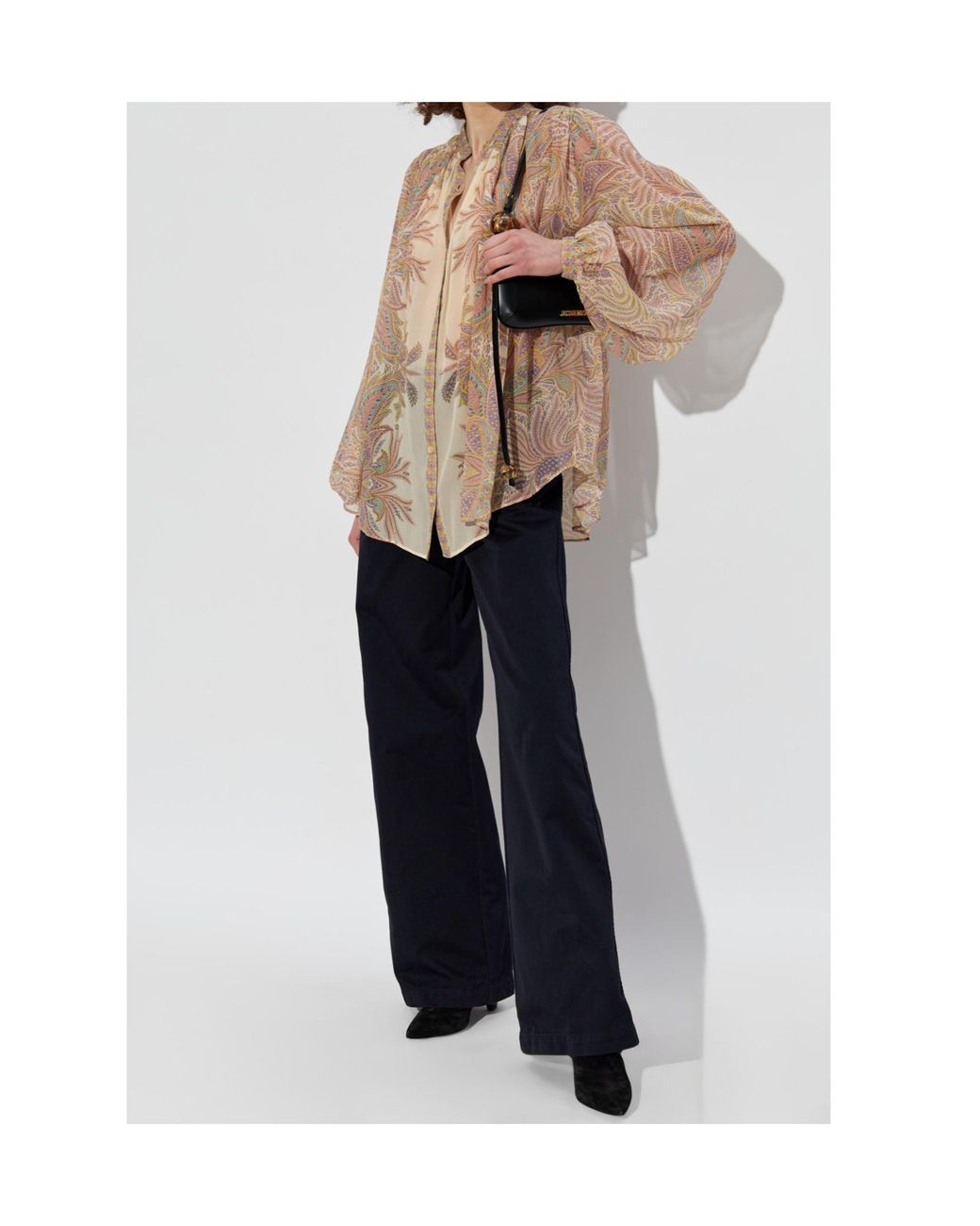 Etro Natural Paisley-Printed Pleat Detailed Shirt
