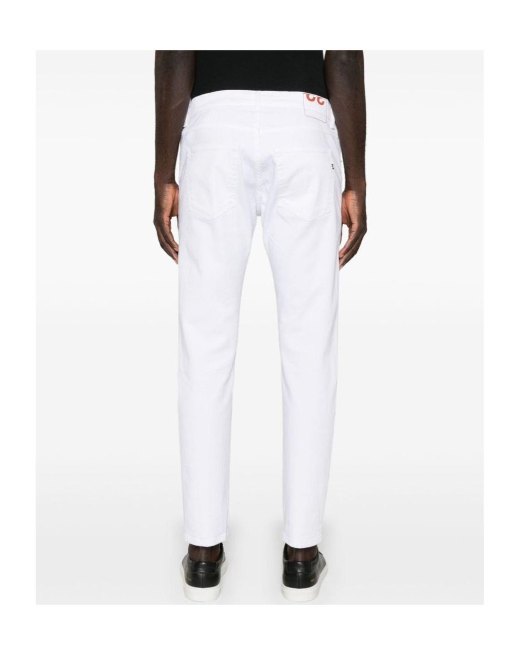 Dondup White Dian Carrot Fit Jeans for men