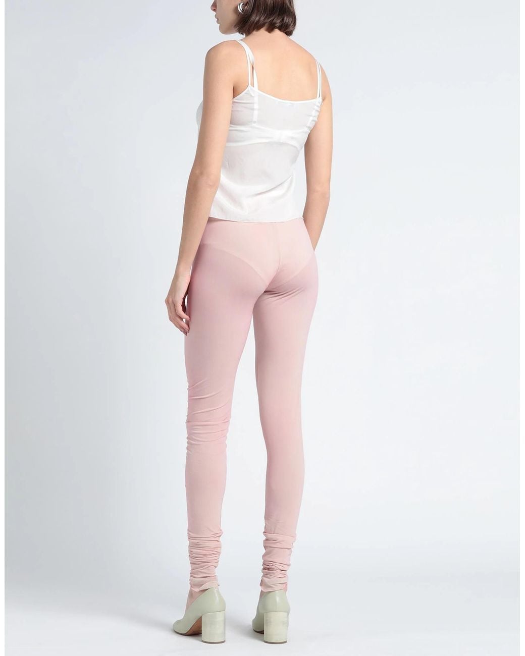 MM6 by Maison Margiela Pink Stretchy Fabric Leggings