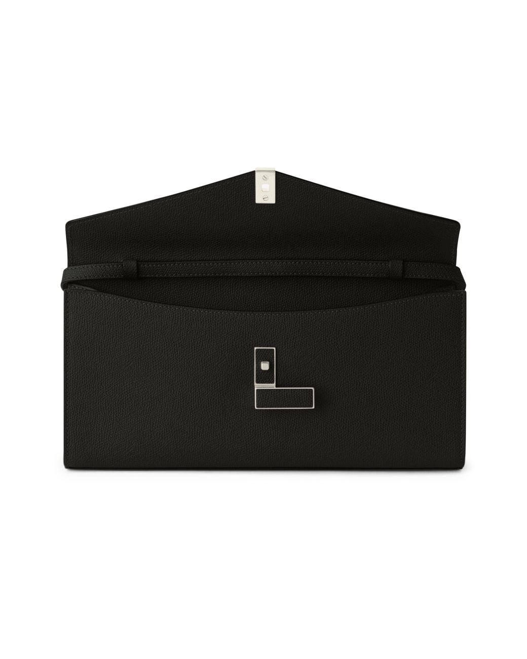 Valextra Black Goldchain Clutch