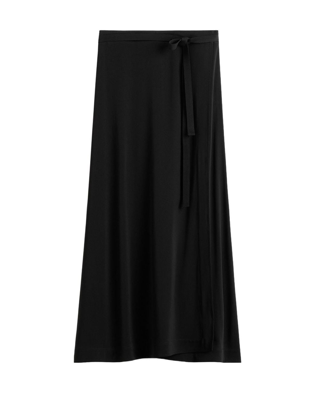 Totême Black Fringed Knit Skirt