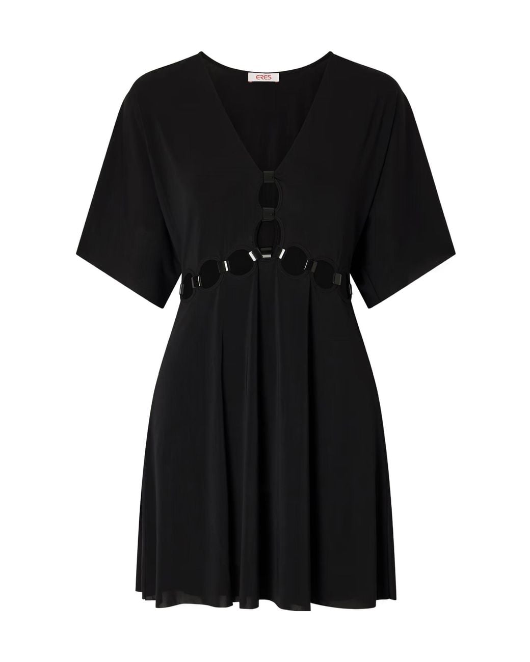 Eres Black Connection Cutout Jersey Mini Dress