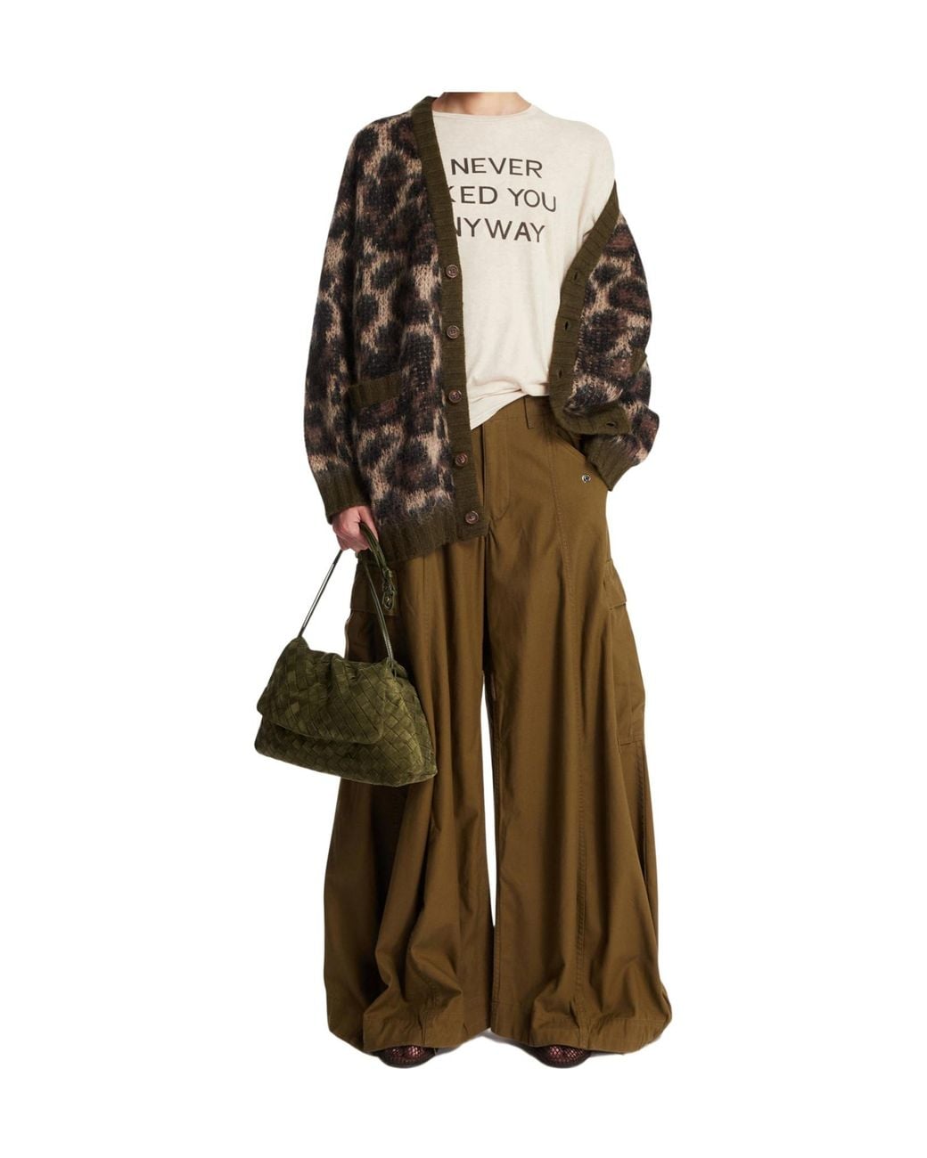 R13 Green V-Neck Sweater
