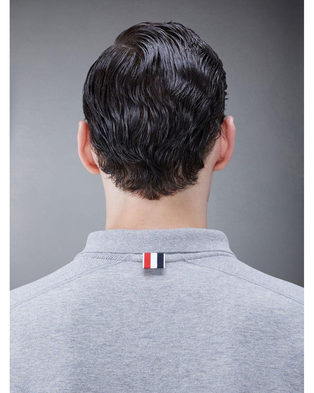 Thom Browne White Bar Short Sleeve Polo Shirt for men