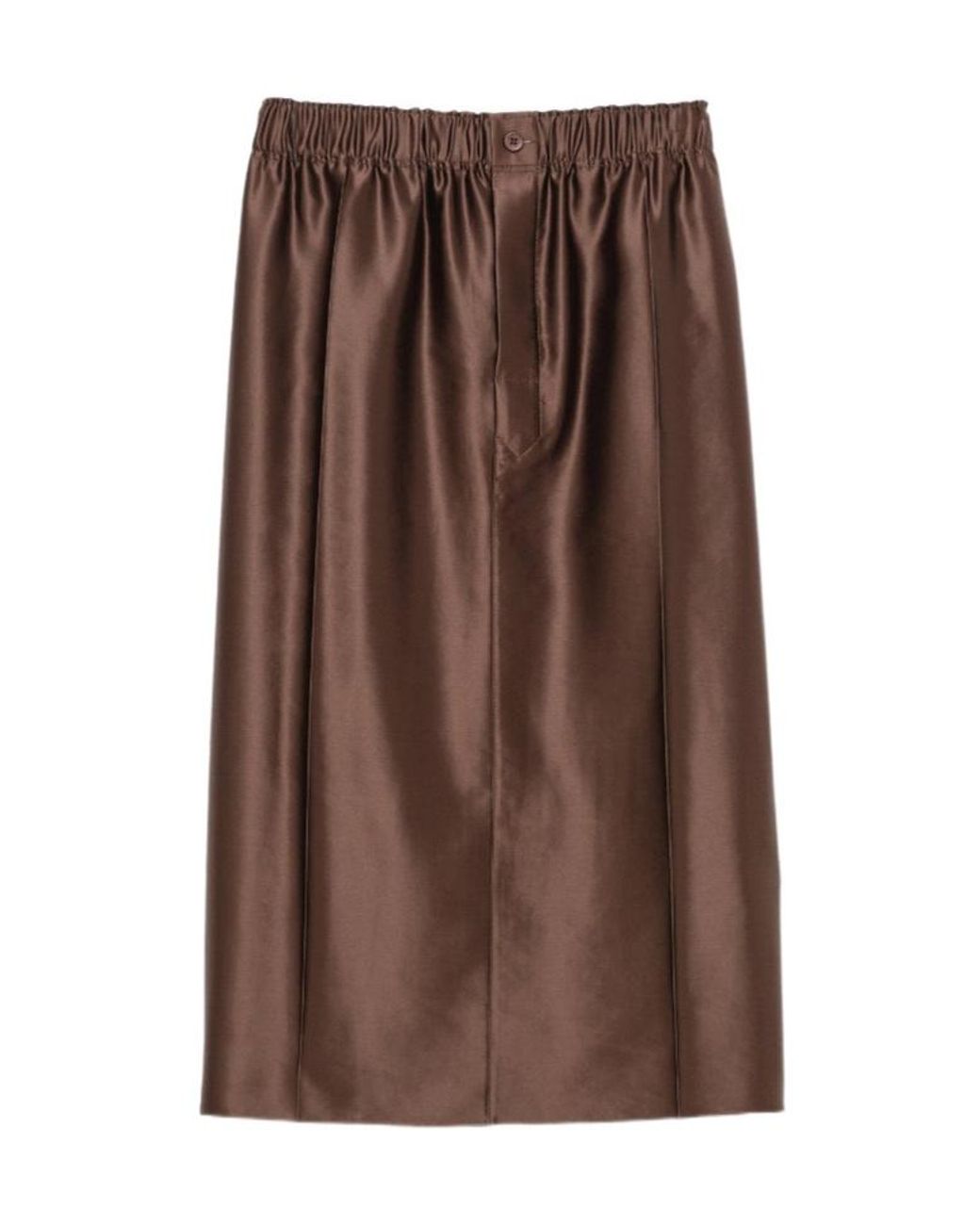 Carven Brown Pull-On Skirt