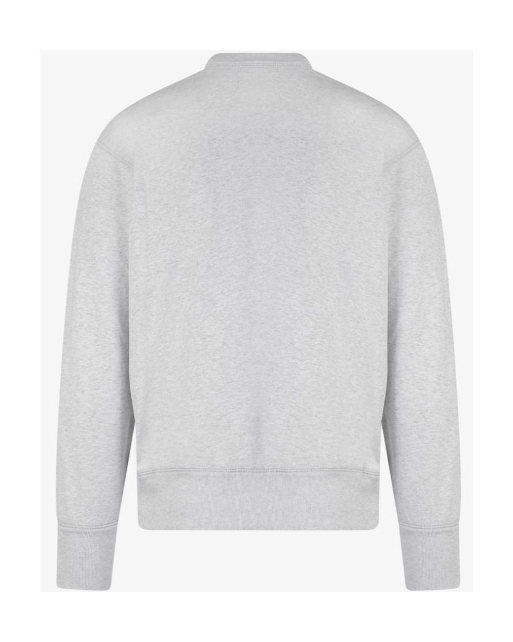 Isabel Marant White Logo Printed Crewneck Sweatshirt for men