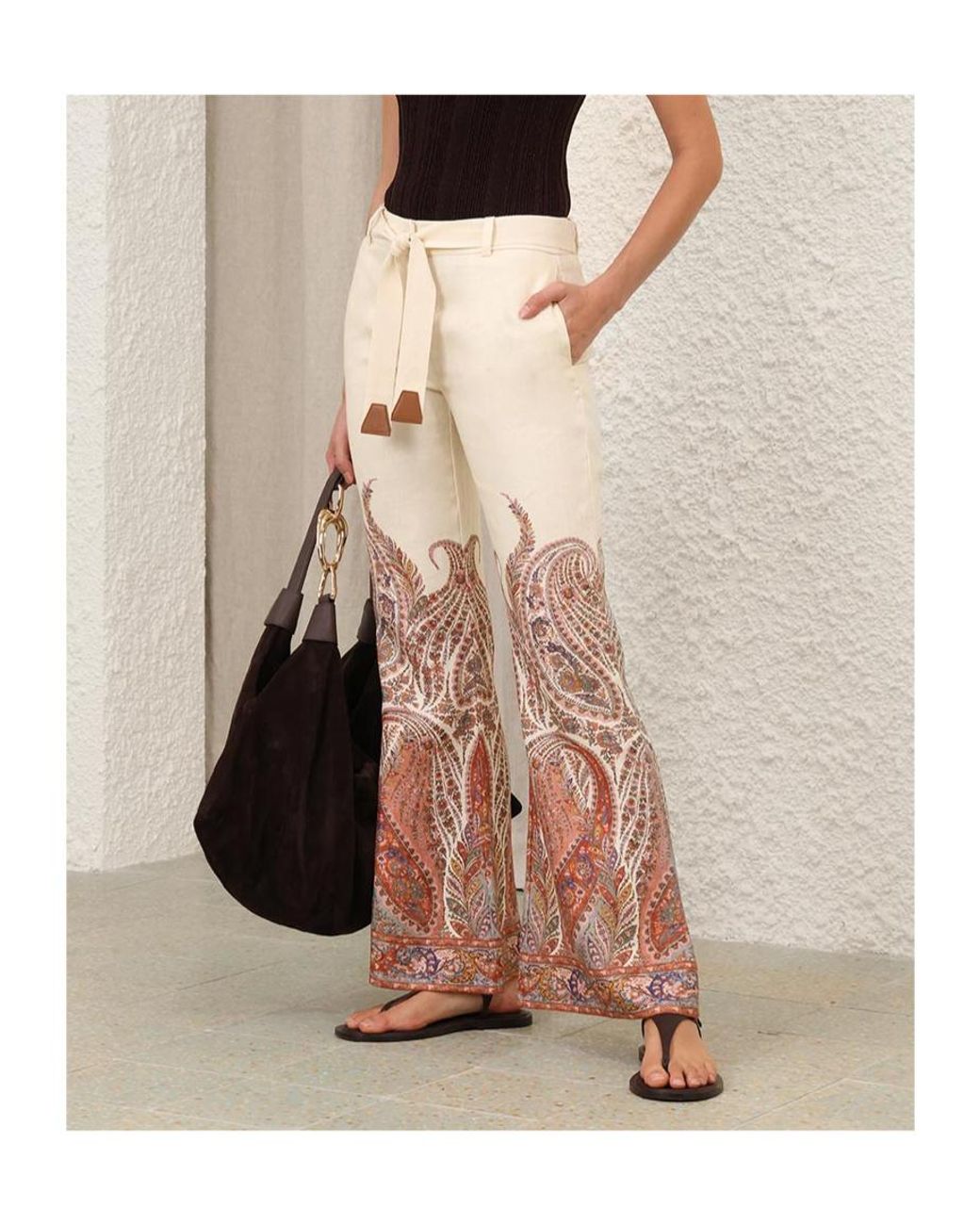 Zimmermann Natural Rhiannon Flared Pants