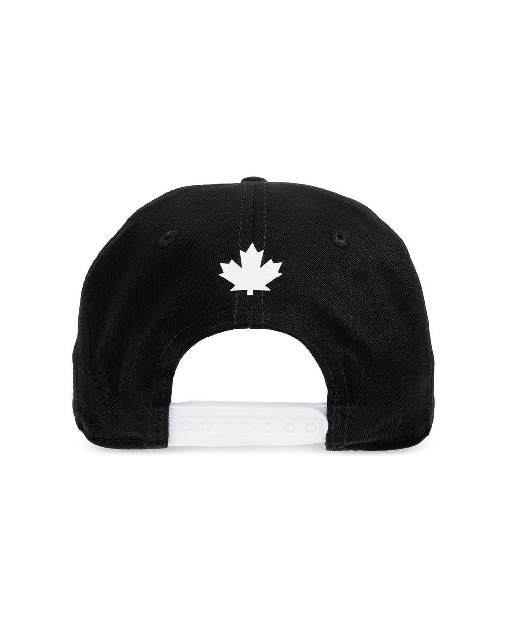 DSquared² Black Logo Printed Striped Cap for men