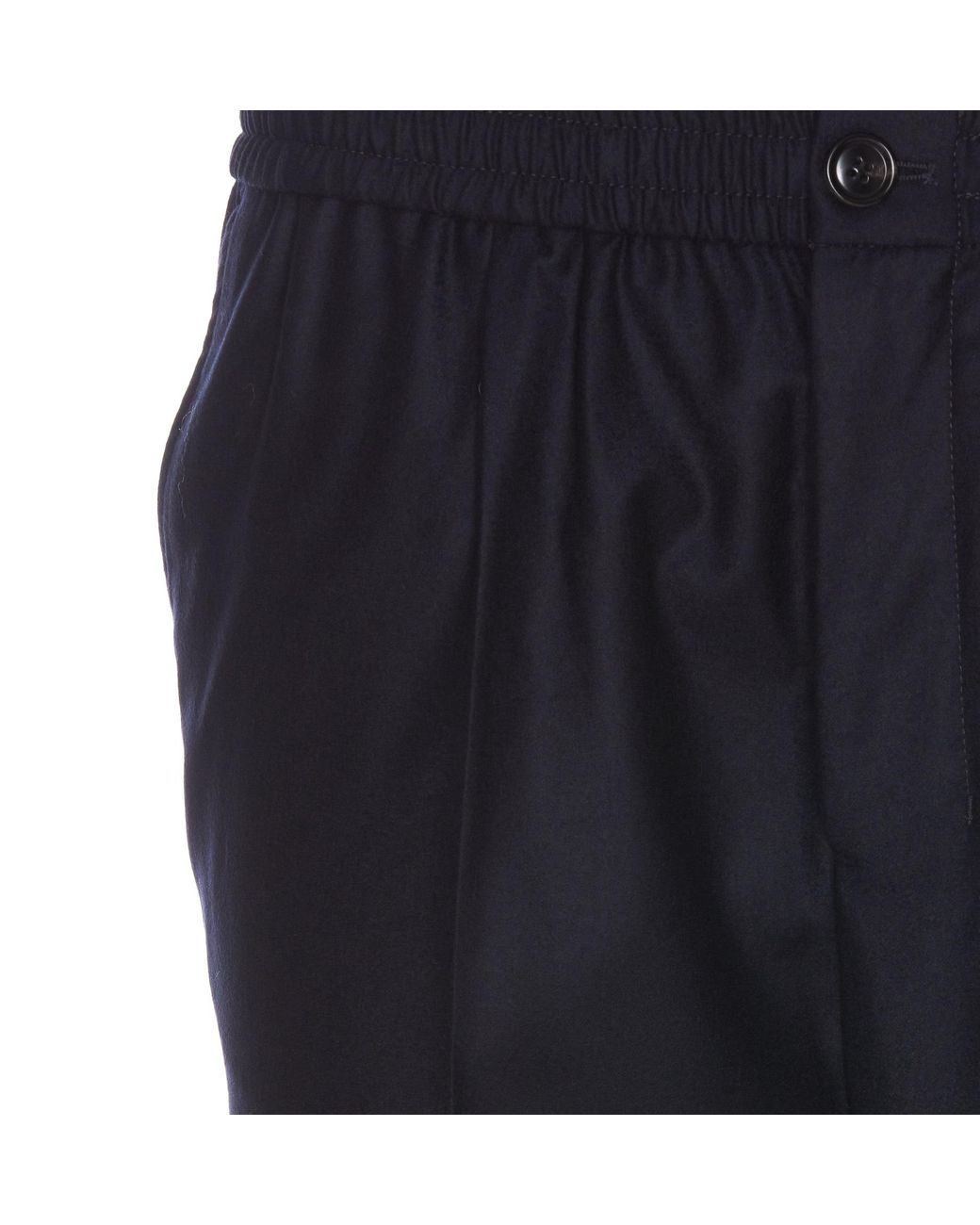 AMI Blue Cropped Tailored Trousers for men