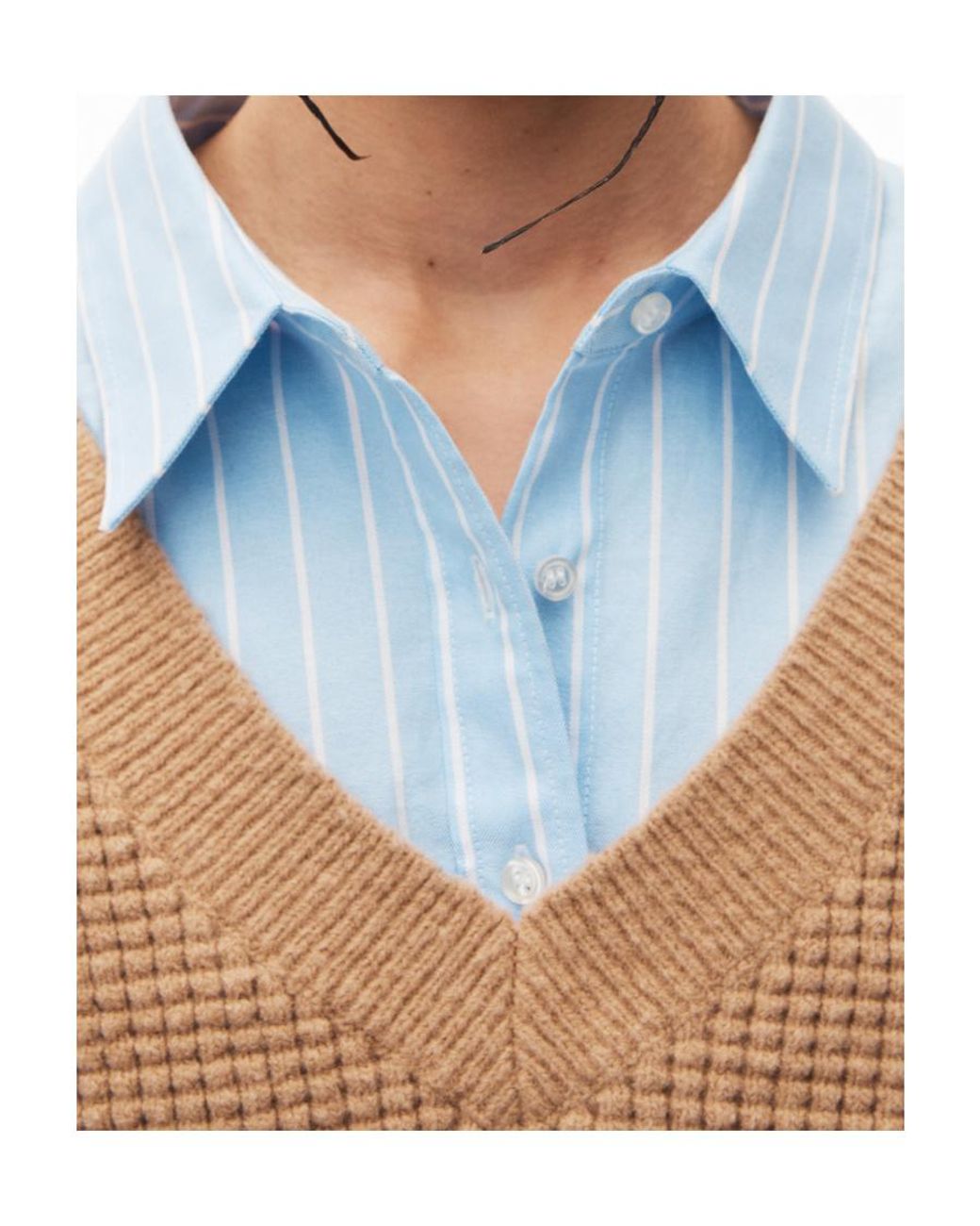 Alexander Wang Blue Bi-Layer Waffle Vest
