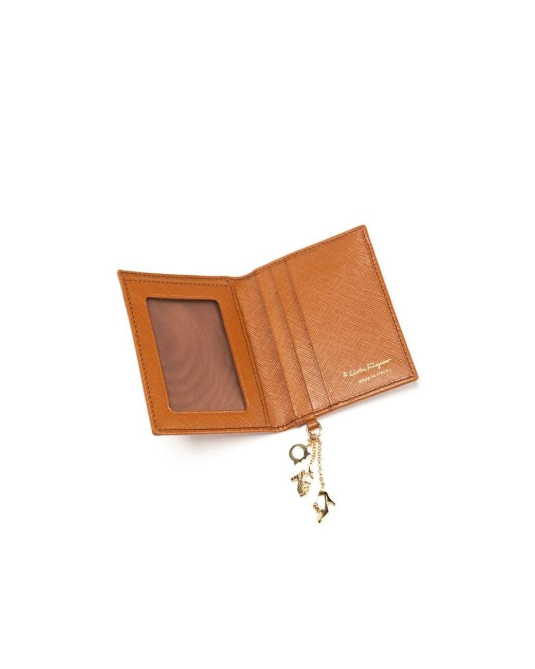 Ferragamo Brown Logo Double Fold Wallet