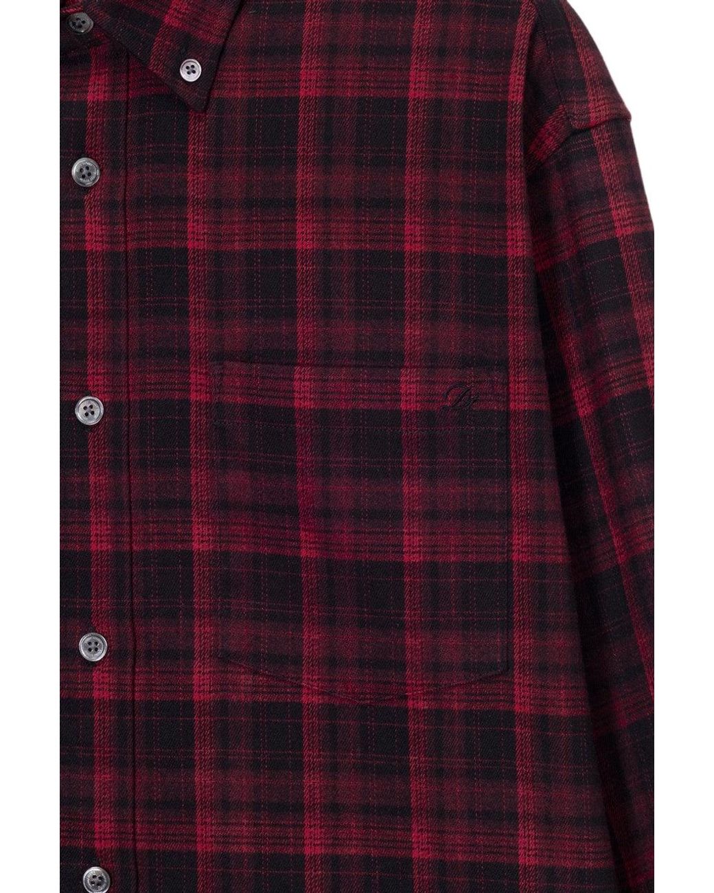DUNST Purple Plaid Flannel Shirt for men