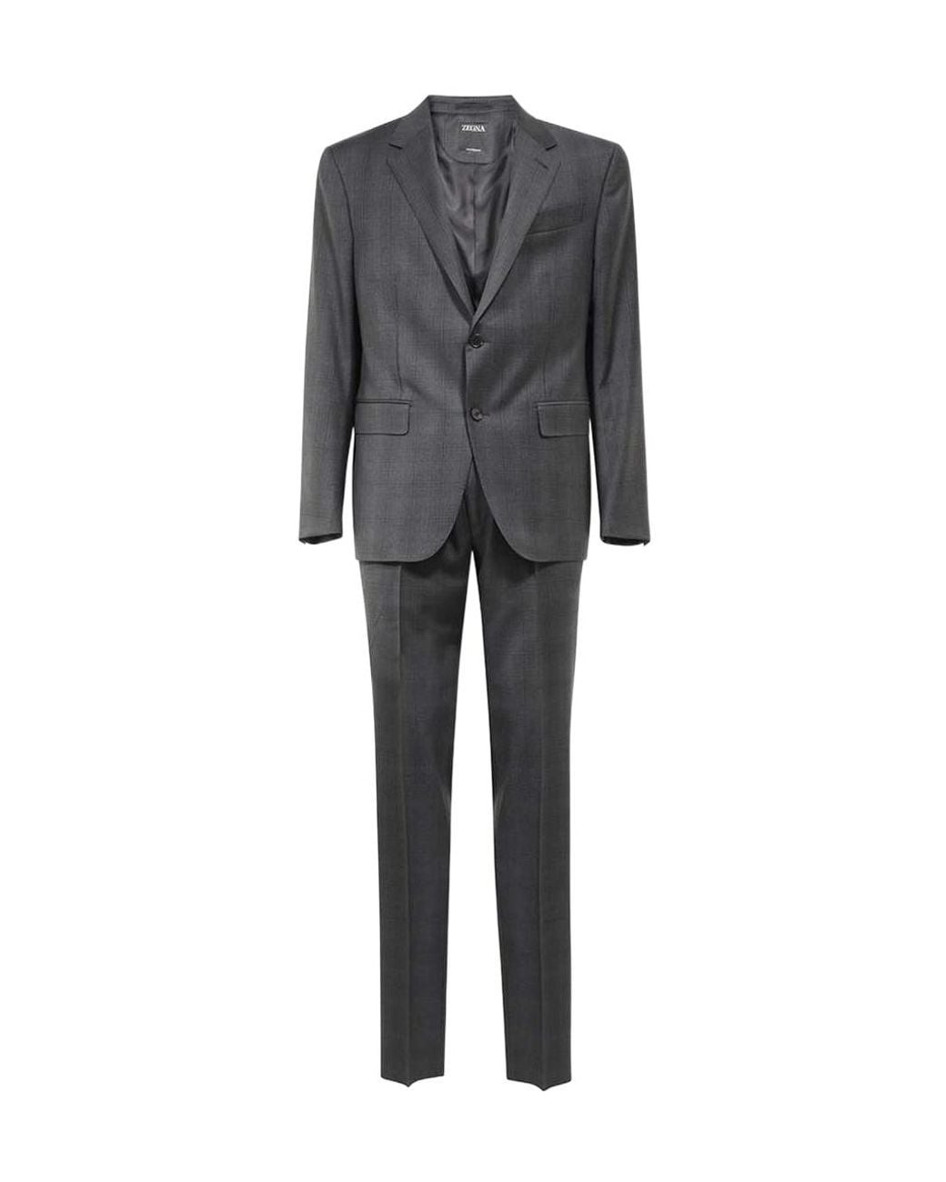 Zegna Gray Long Sleeve Suit for men