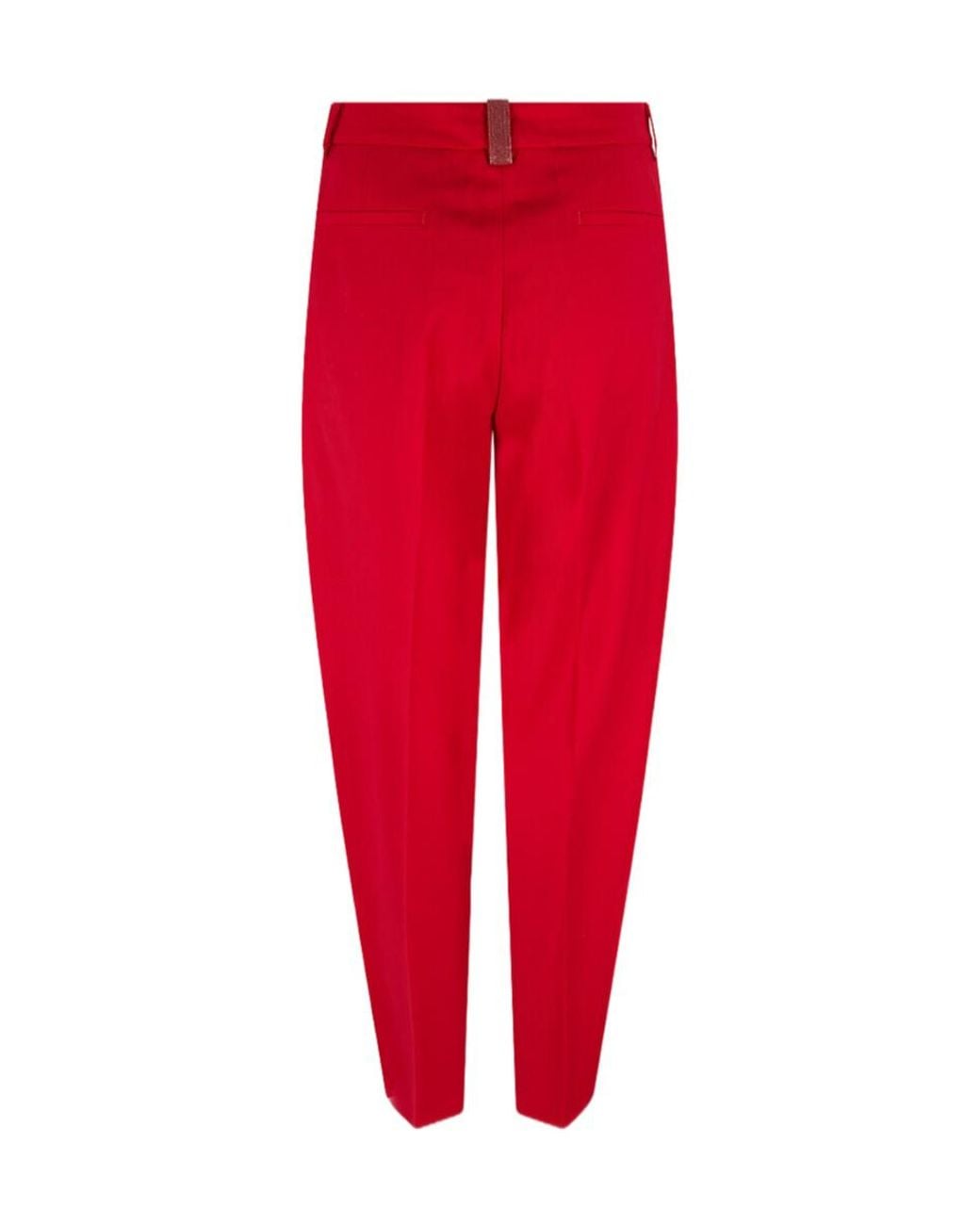 Fabiana Filippi Red Casual Pants With Belt Loops