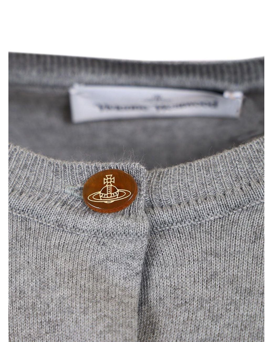 Vivienne Westwood Gray Orb Button Cardigan