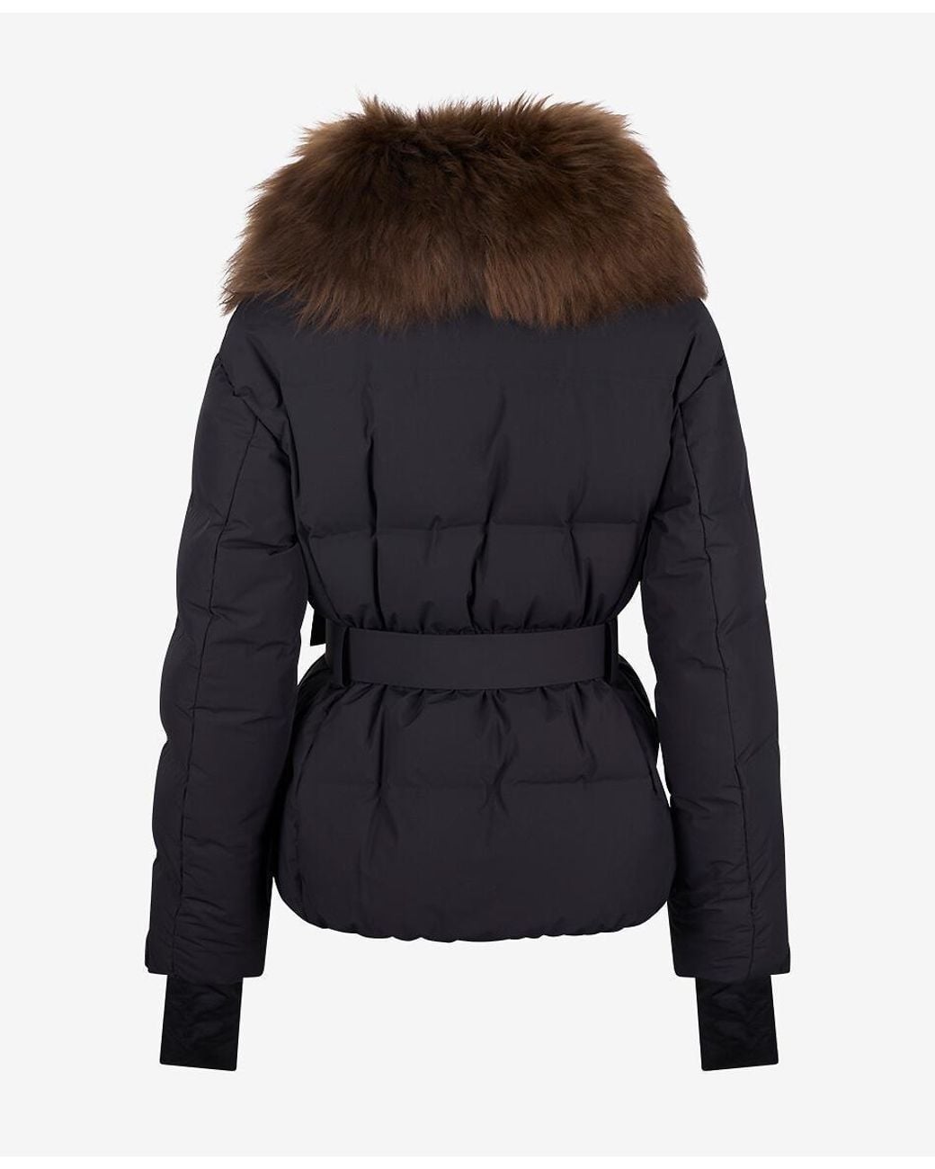 Moncler Black Sioule Shearling-Trimmed Insulated Ski Jacket