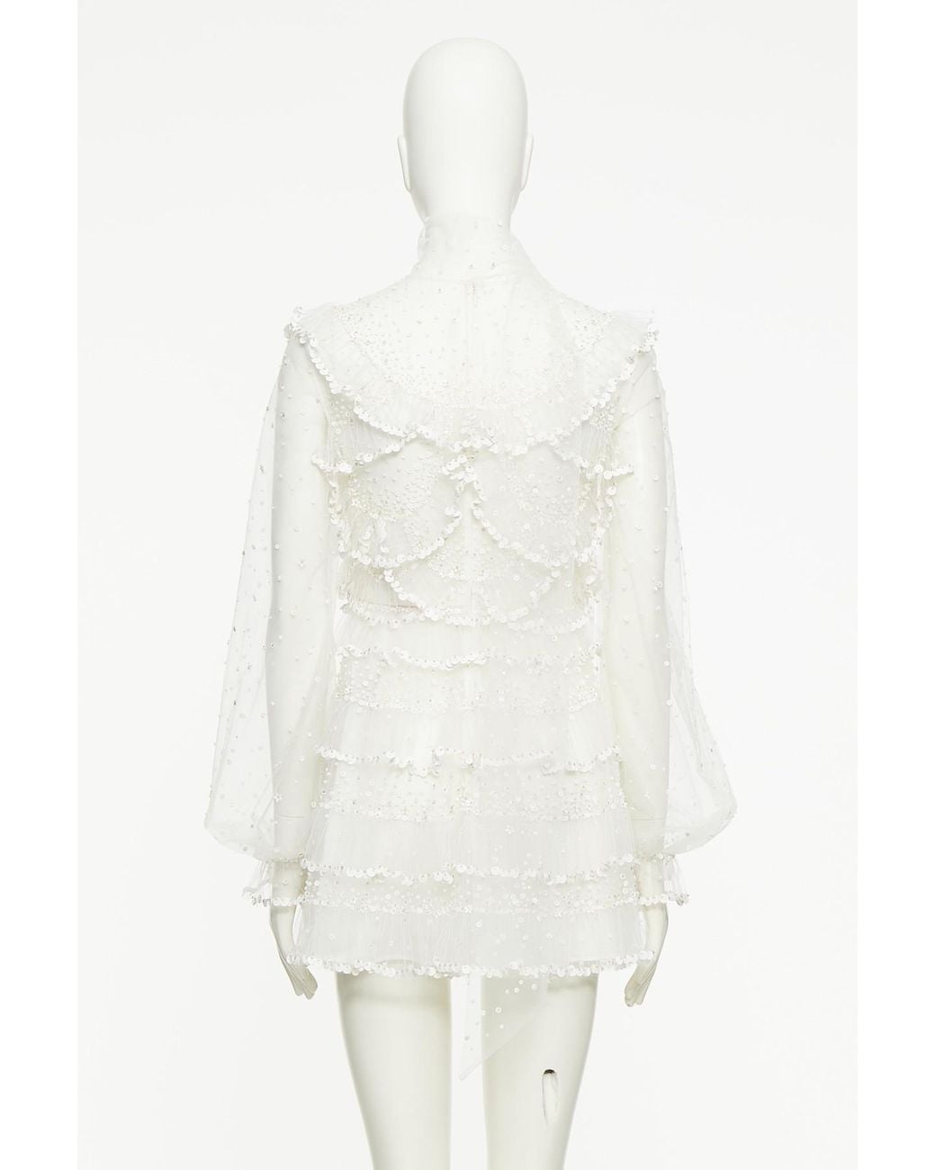 Valentino White Long-Sleeve Dress