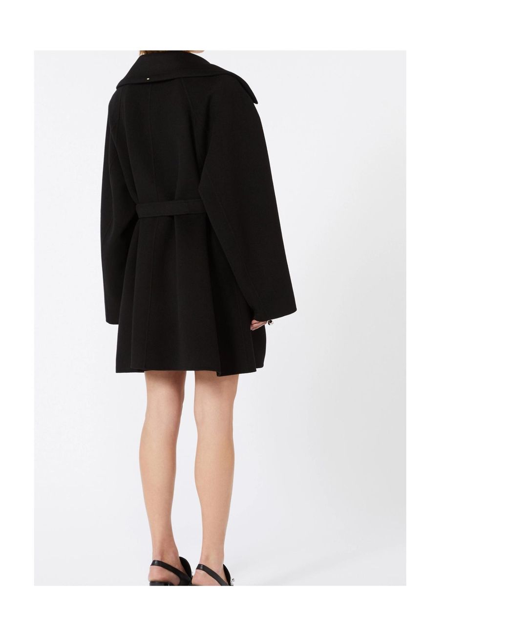 Sportmax Black Pagine Belted Coat