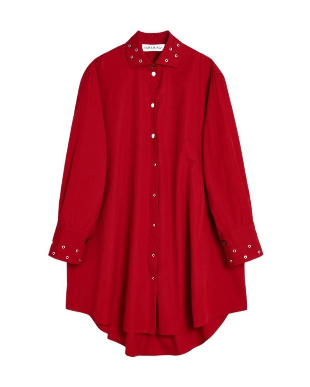 Our Legacy Red Frock Shirt Dress