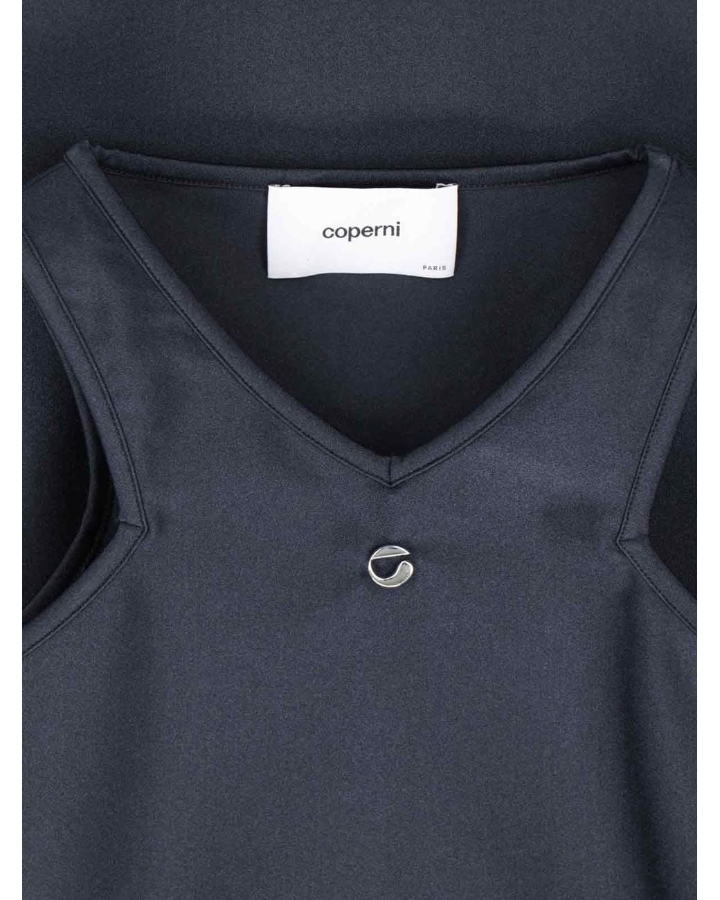 Coperni Black Sleeveless Midi Dress