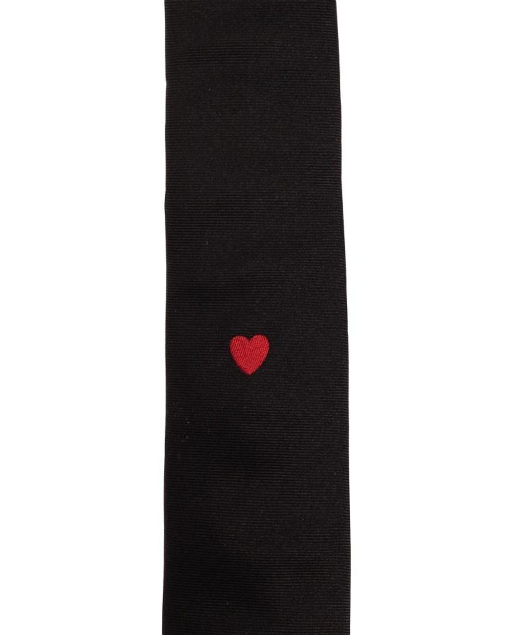 Moschino Black Logo Embroidered Pointed Tip Tie for men