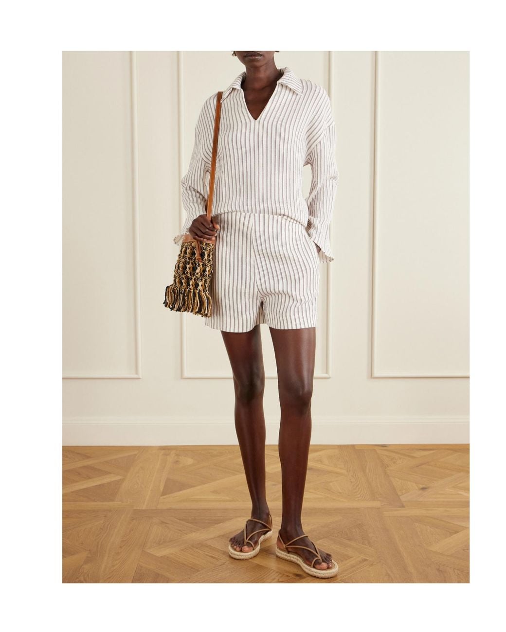 TOVE White Striped Seersucker Shirt
