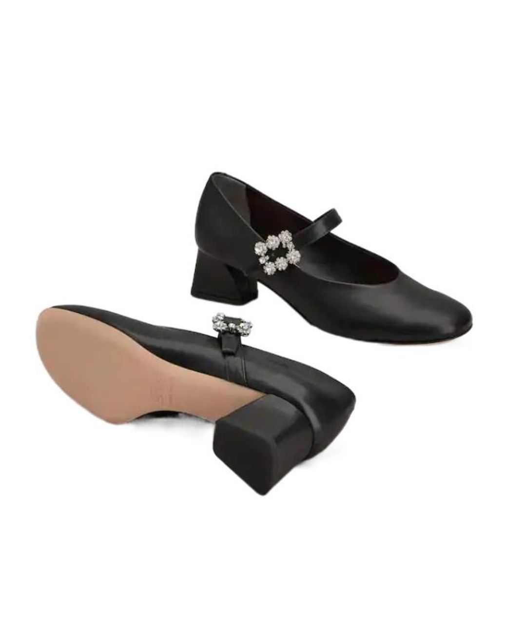 Roger Vivier Black Mini Flowers Babies Heeled Pumps