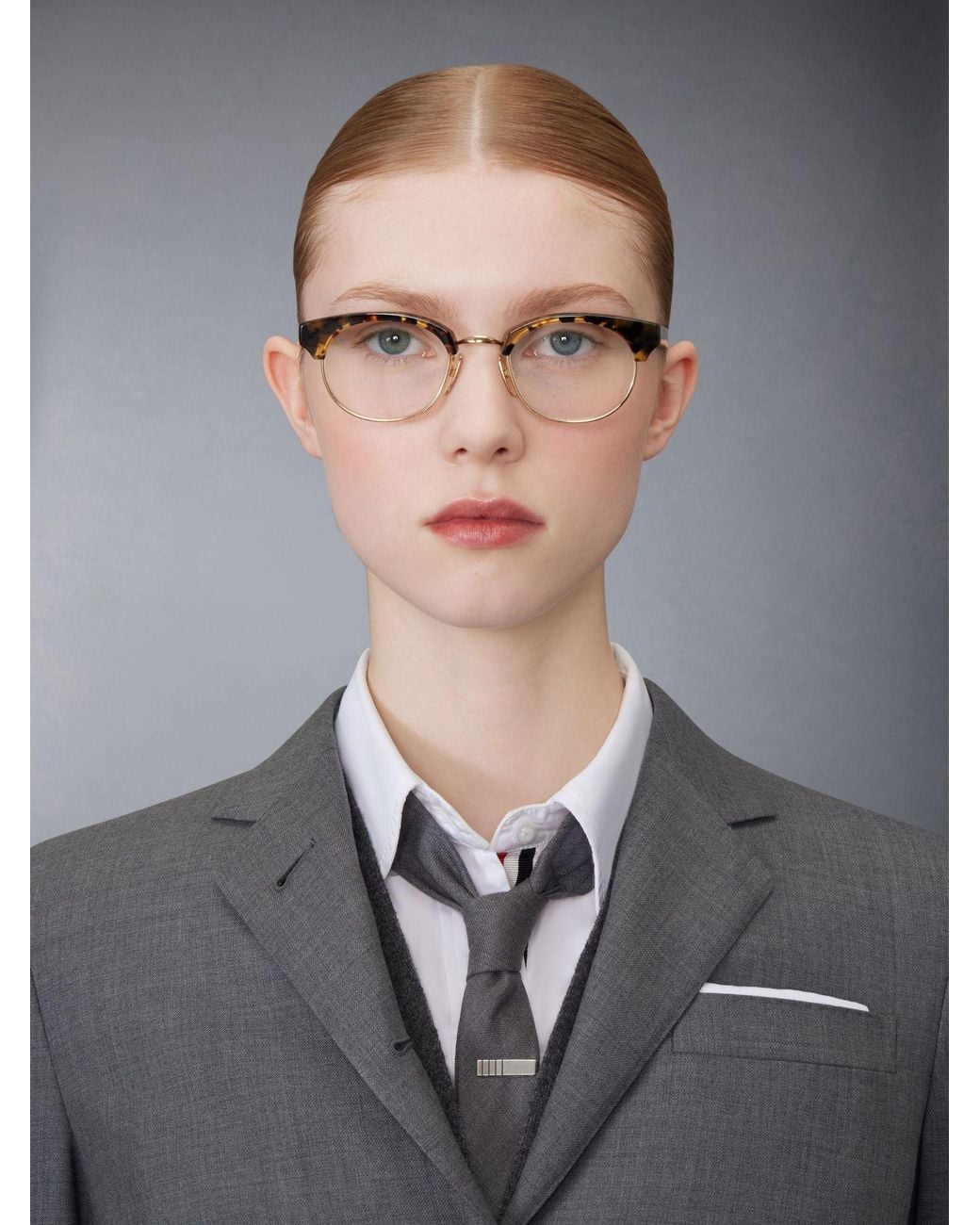 Thom Browne Multicolor Tortoiseshell Round-Frame Glasses for men