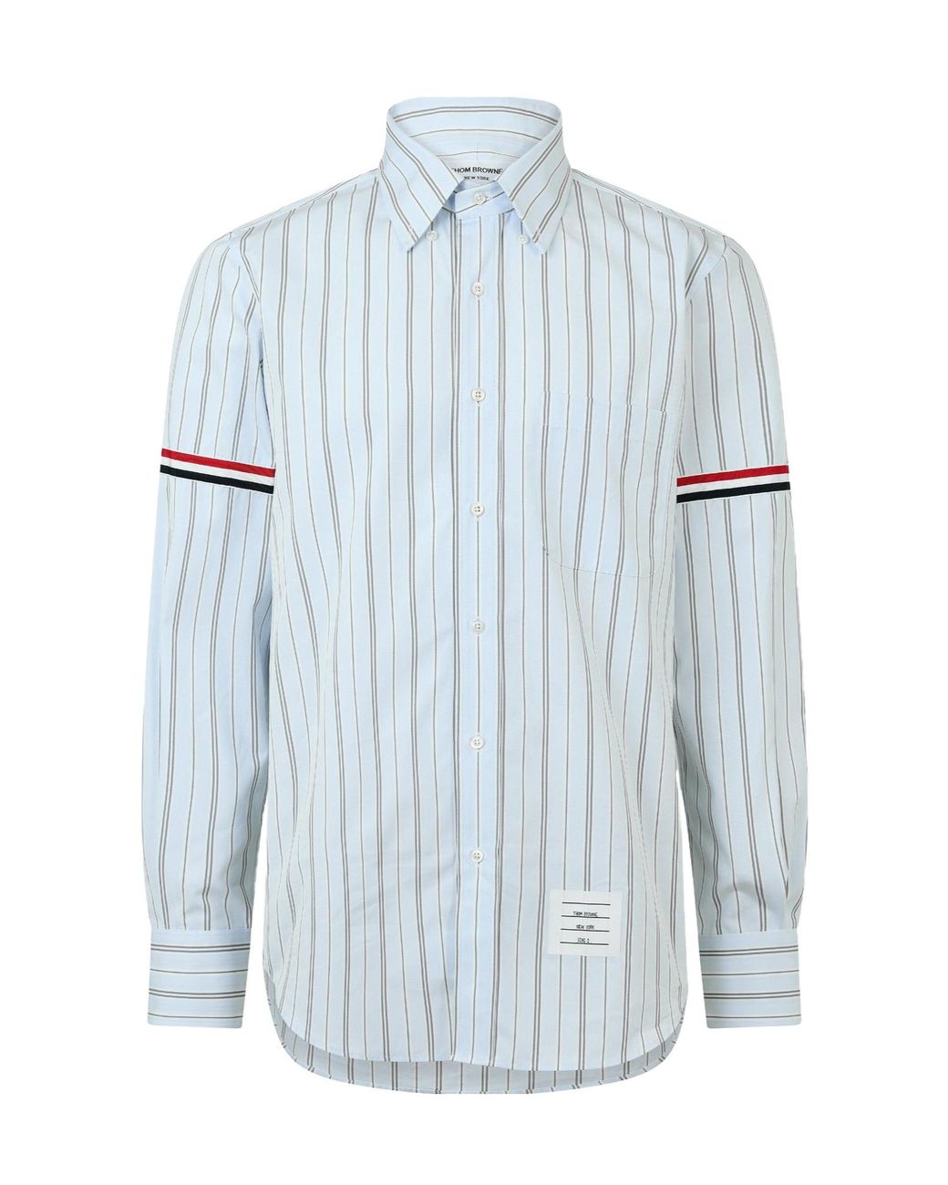 Thom Browne Blue Striped Shirt for men