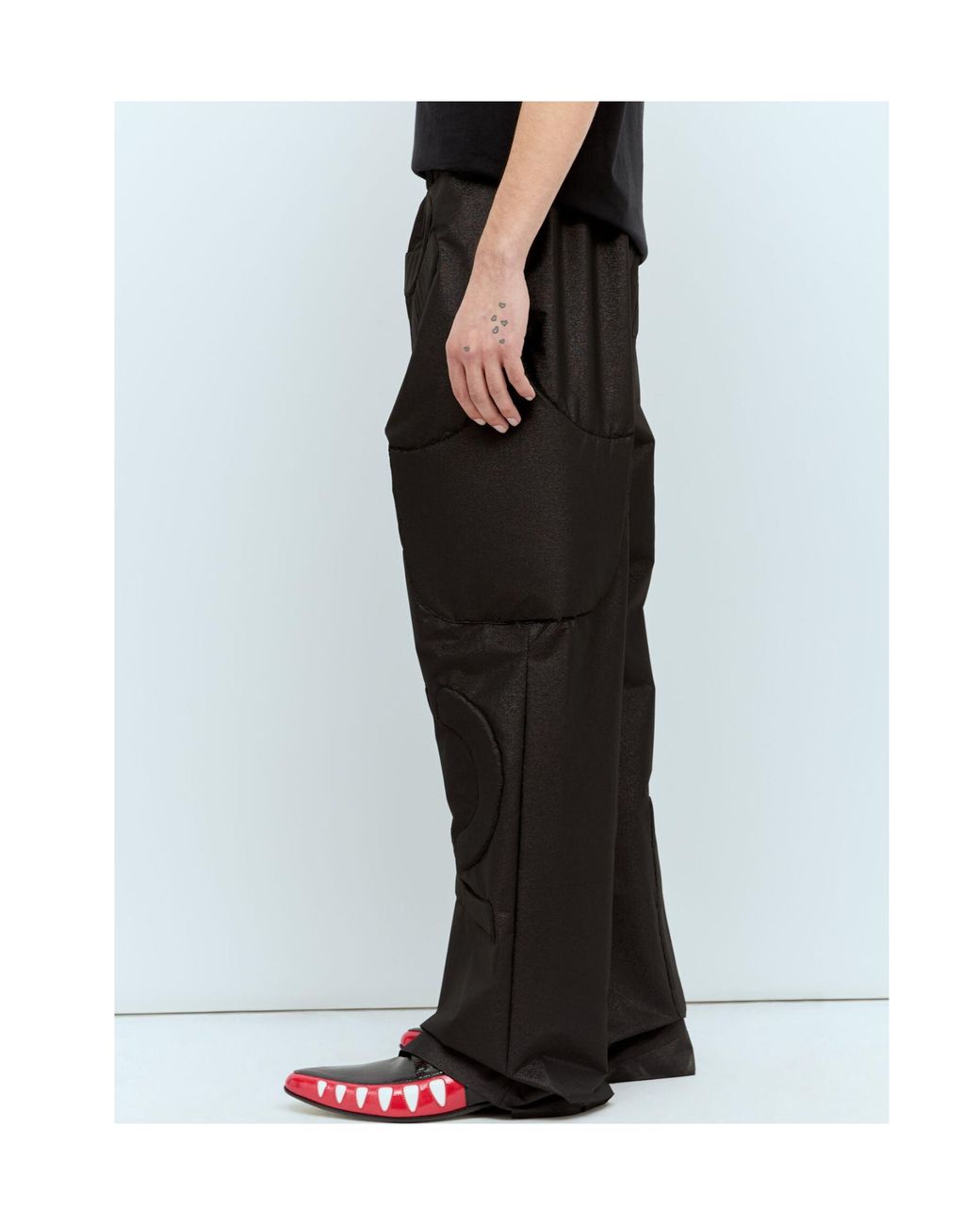 Walter Van Beirendonck Black Elastic Waistband Casual Pants for men