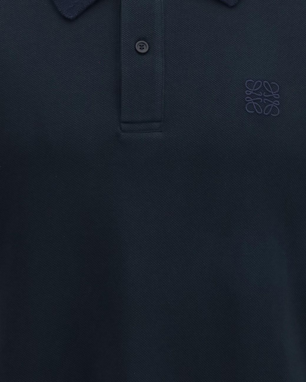 Loewe Blue Embroidered Short-Sleeved Polo Shirt for men