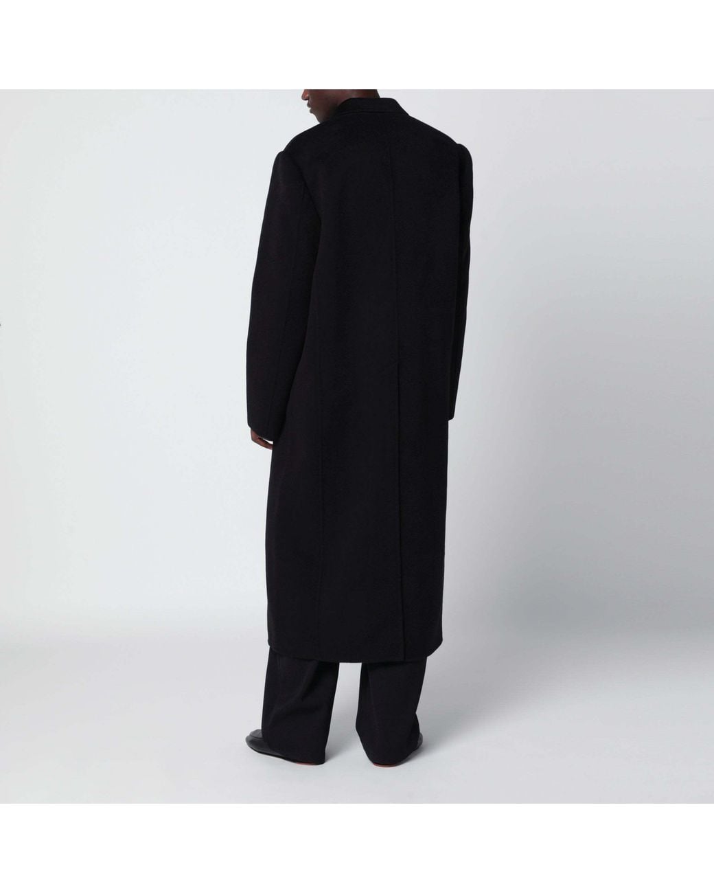 Séfr Black Cashmere Double-Breasted Coat for men