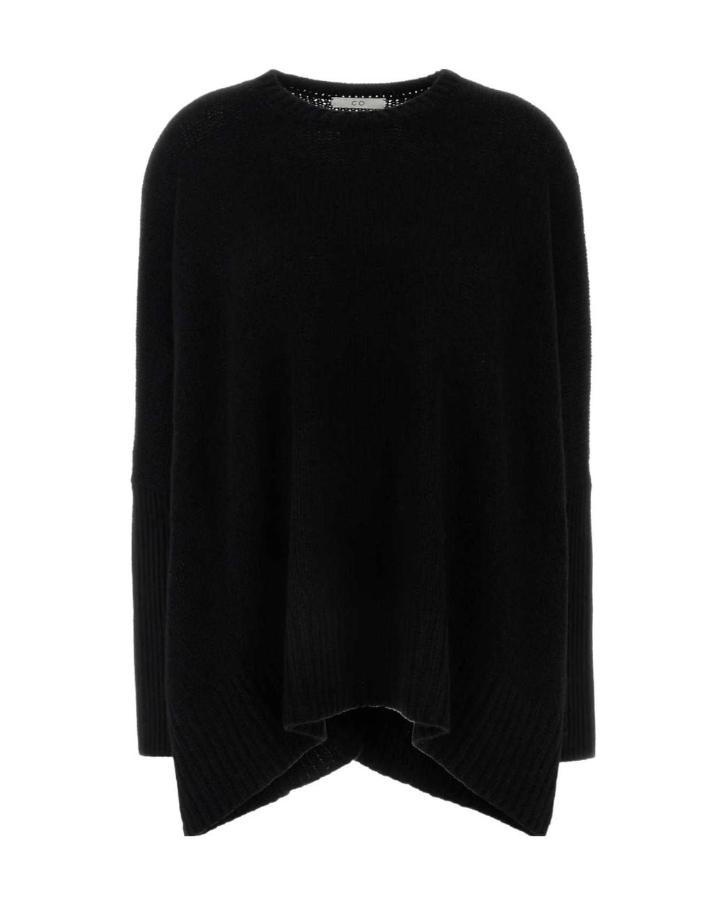 Co. Black Asymmetric Knit Top