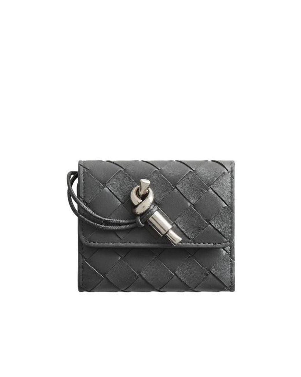 Bottega Veneta Black Andiamo Tri-Fold Wallet