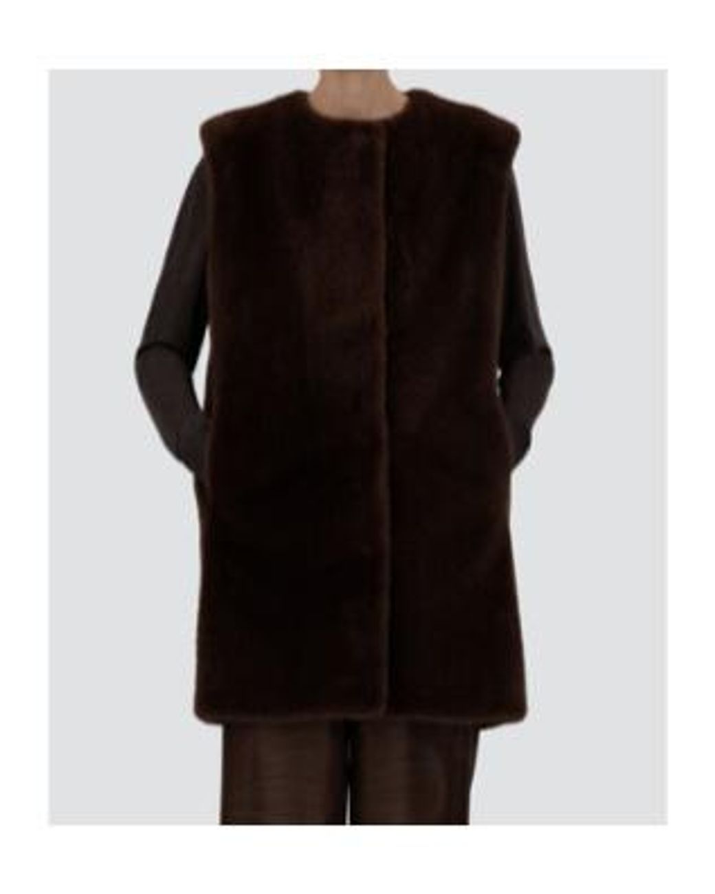 Herno Brown Concealed Fastened Gilet