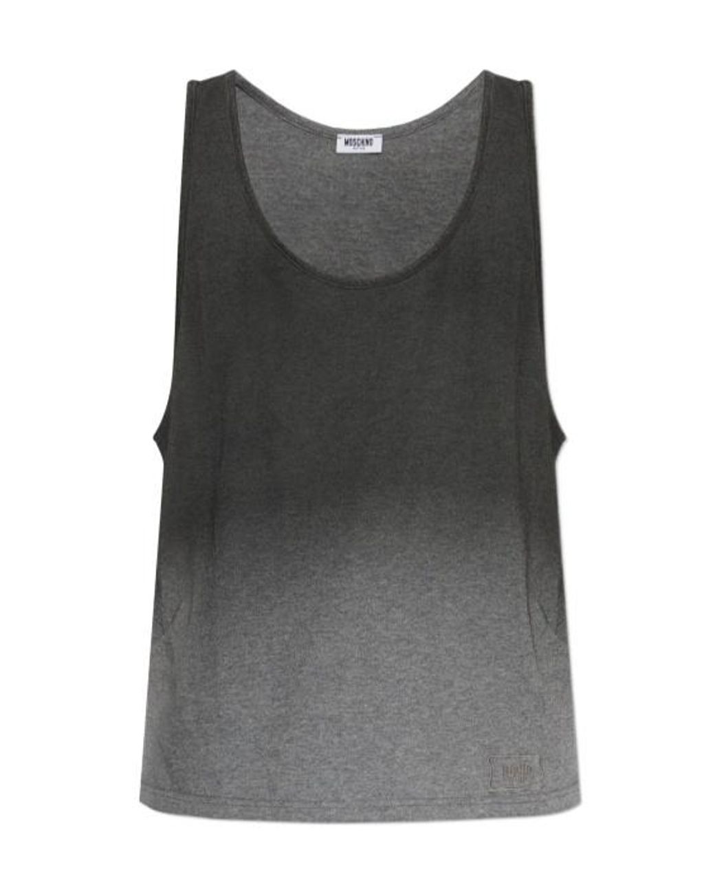 Moschino Gray Active Gradient Tank Top for men