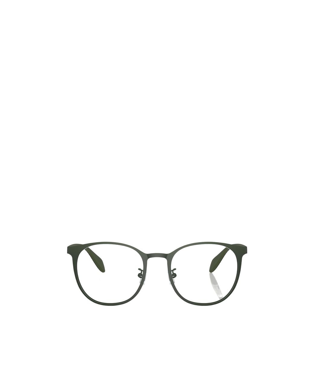 Emporio Armani Metallic Round Frame Glasses for men