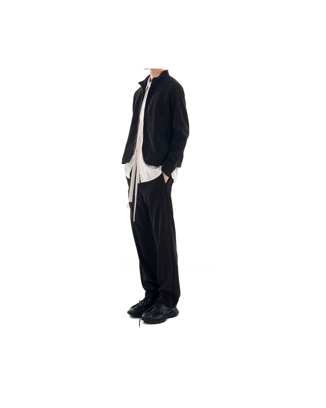 Post Archive Faction PAF Black Two-Way Zip Jacket for men